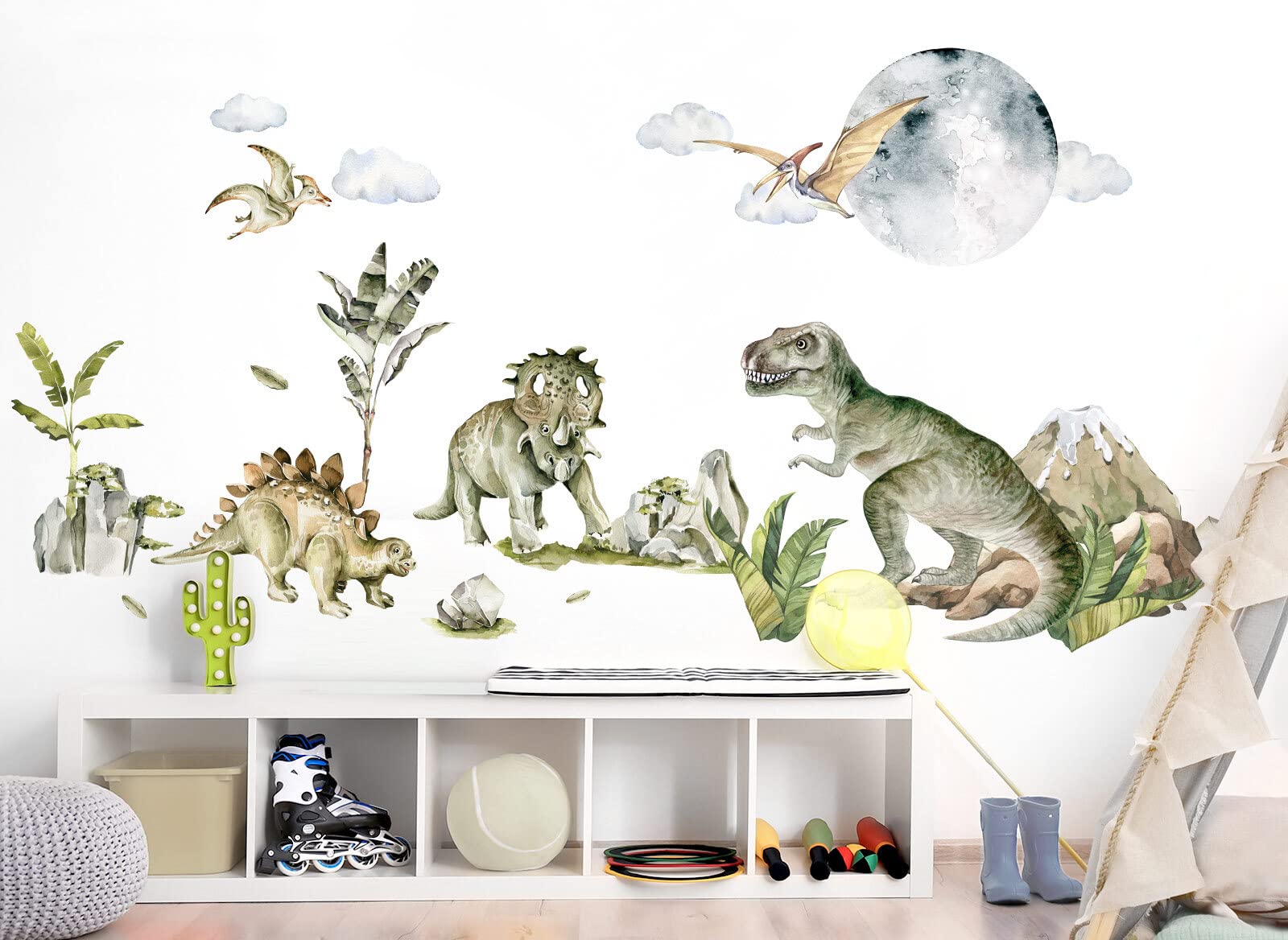 Grandora XXL Dinosaurier Wandtattoo für Kinderzimmer Dino Wandsticker DL819-5