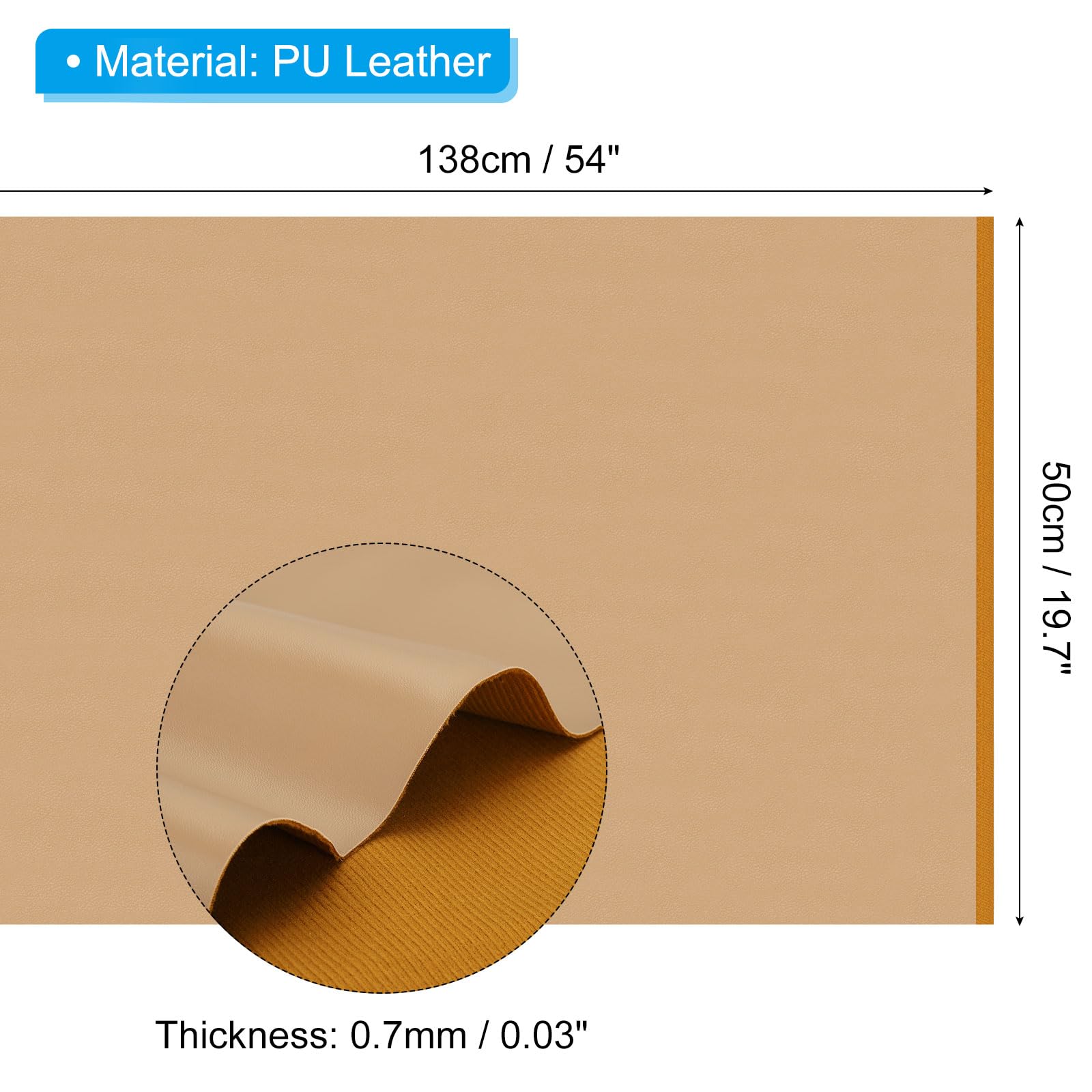 PATIKIL 54x19.7x0.03 Inch Faux Leather Sheets - Image 2