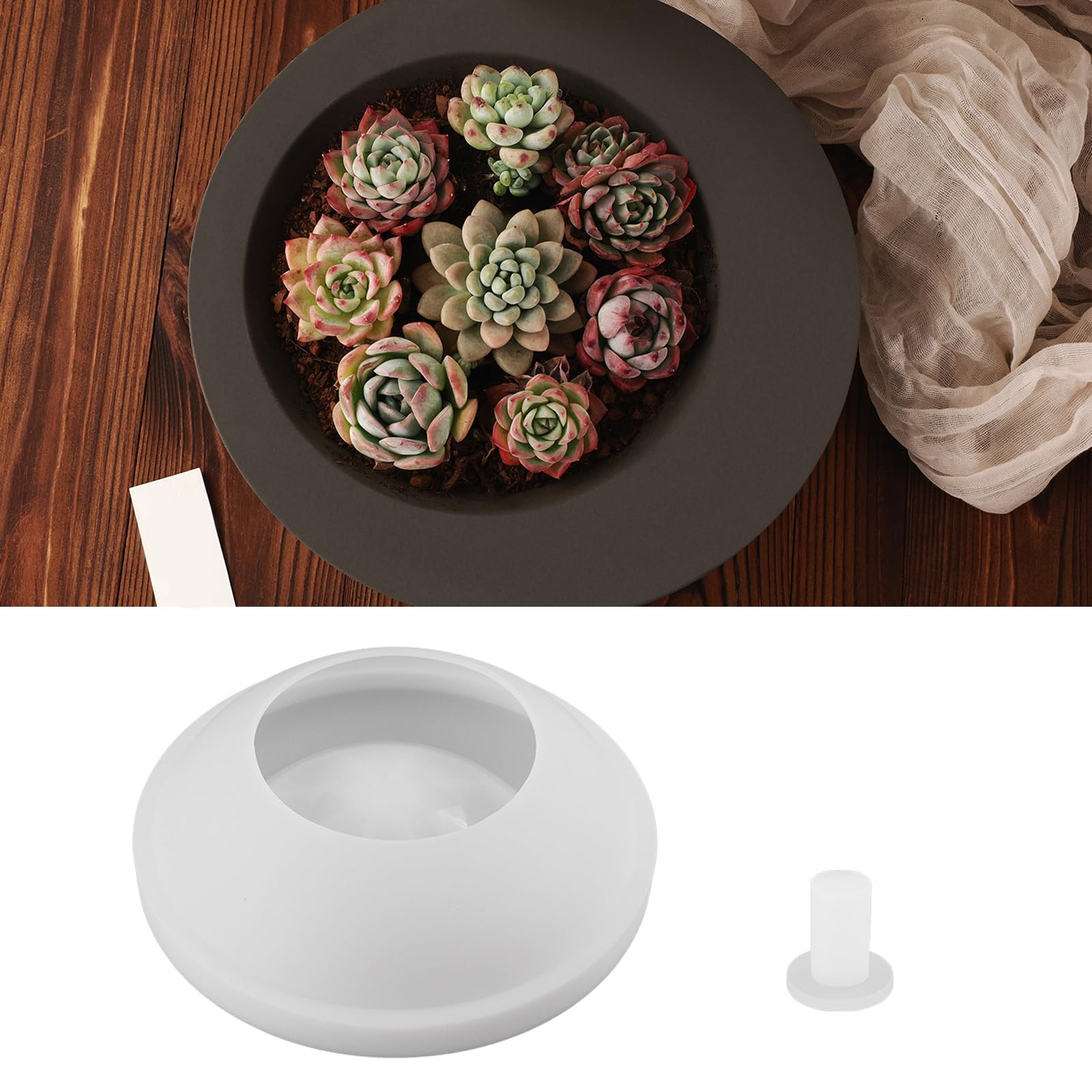 HDGSAFD Stampo in Silicone a 6 Fori per Calcestruzzo, Pietra per