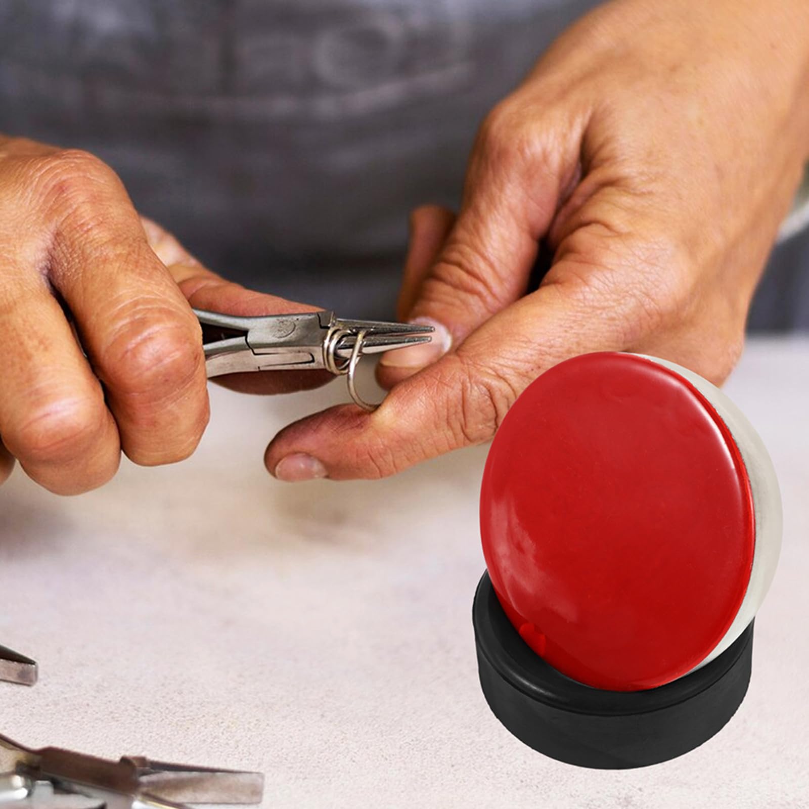 VILLCASE Kit para Hacer Joyas para Grabado Preciso Base de Acero Inoxidable Adecuado para Incrustación y Bola de Laca y Elaboración de Bisutería Artesanal