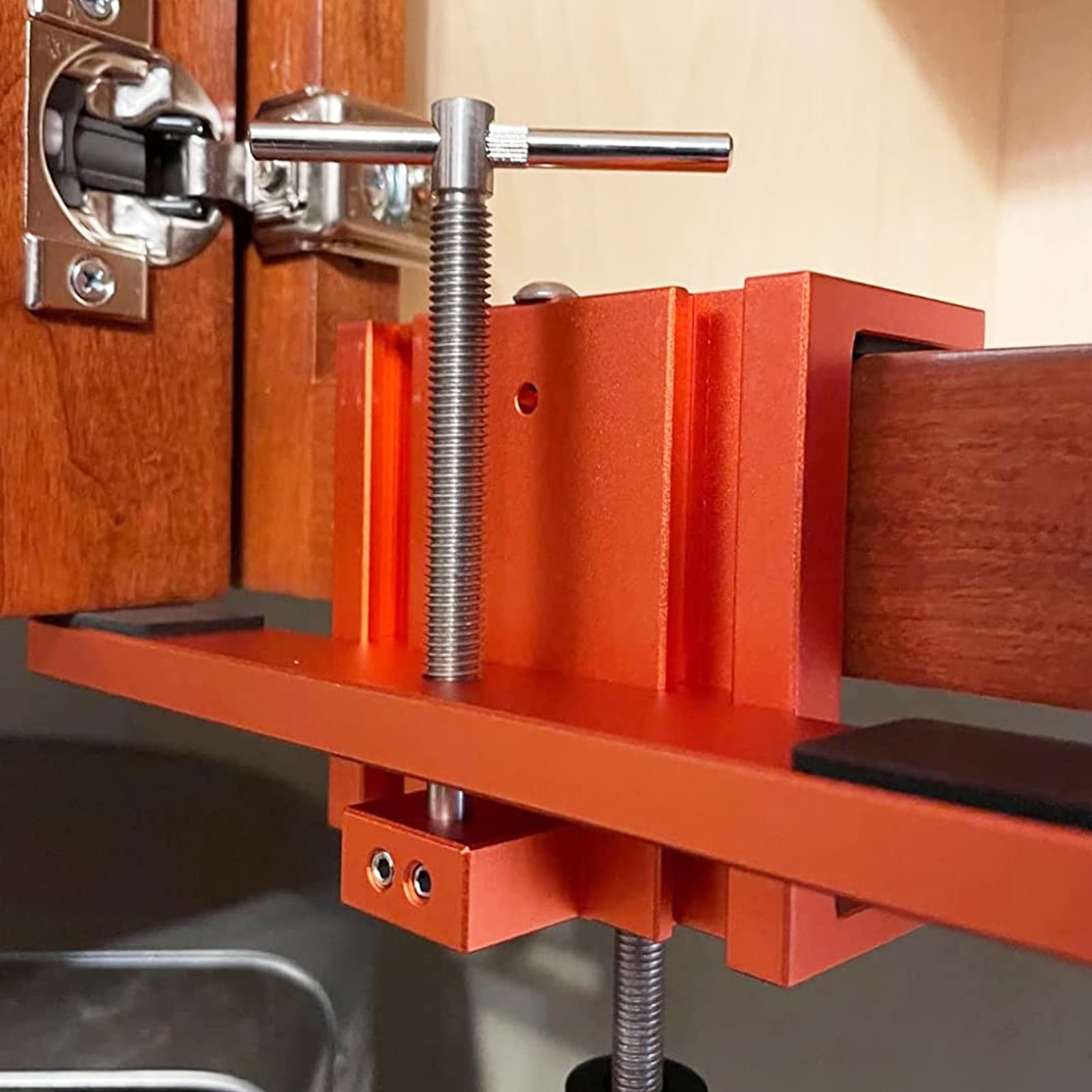 Positionneur D'installation De Porte D'armoire En Alliage D'aluminium – Outil De Gabarit De Porte De Placard Réglable Avec Pince Pour Fixer, Aligner Et Monter Des Portes D'armoire – Support De Placard