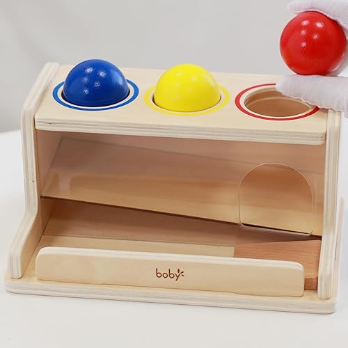 Miniatura 3 de Dailyfunn Montessori Toys - Caja de permanencia para objetos, rastreador de bolas, juguete de empuje para niños y niñas, bebés, niños pequeños