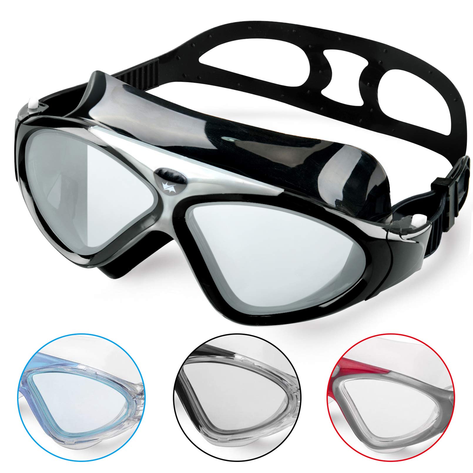 Winline Gafas de Natación para Adultos un Niños, Profesional Anti Niebla Protección UV sin Fugasy Ajustable Gafas de Natación