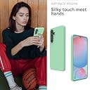 YATWIN Silicone Back Case for Samsung Galaxy S24 FE, Soft-Touch Phone Back Cover for Samsung Galaxy S24 FE - Link Cyan gallery image