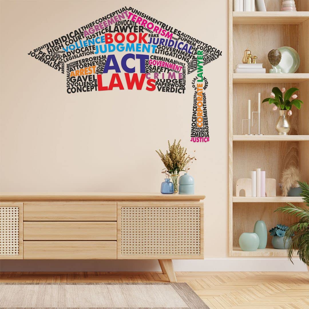 CVANU Judgment Act Laws Typography Vinyl Wall Sticker for Wall Decor Size(23.7inch X 16.5inch)_Multicolor_cv39 (B0B6C8CQB3) Amazon Price History, Amazon Price Tracker