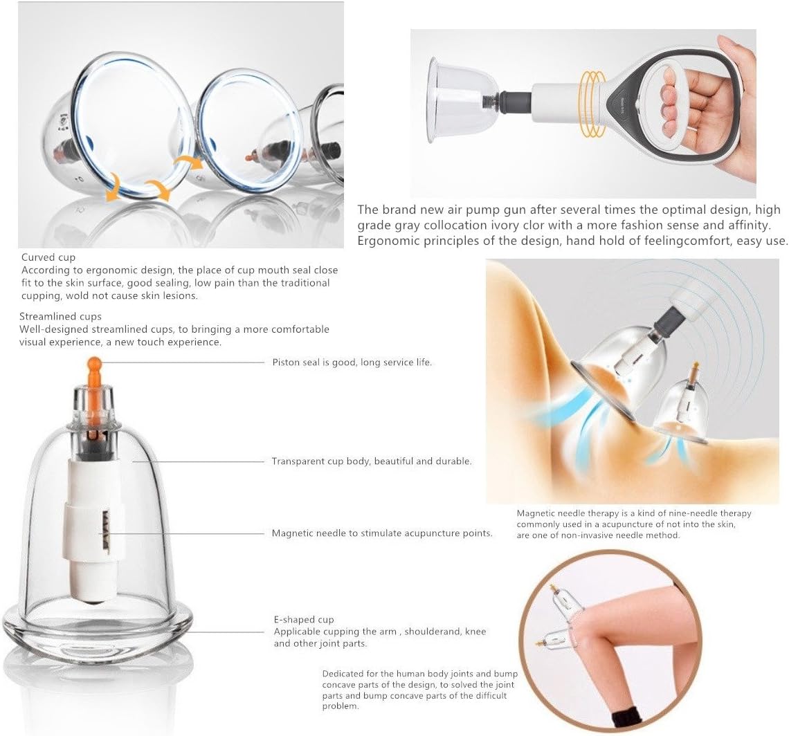 Med SPA Care Hightest Quality Cupping Set,Ancient TCM Acupuncture Cupping Therapy Sets-Relief Rheumaty,Joint,Waist,Back,Full Body Pain,Value Gifts to Dad Mam,Wife Husband,Athletes(High-end 24Cup Set) : Health & Household