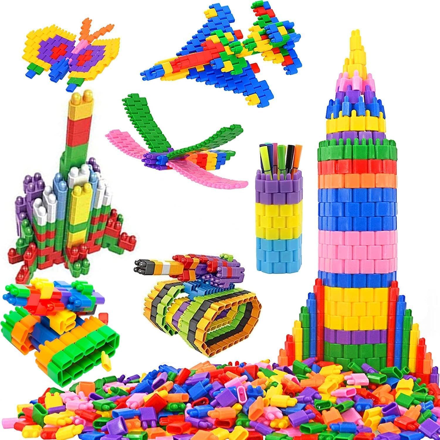 INFINITIX - REACH FOR THE INFINITYBuilding Blocks Toys Kids, Children Educational Building Bricks Toddlers and Preschoolers, Plastic DIY Toys Puzzle Block Game,3+ Years Boys Girls,200 pcs