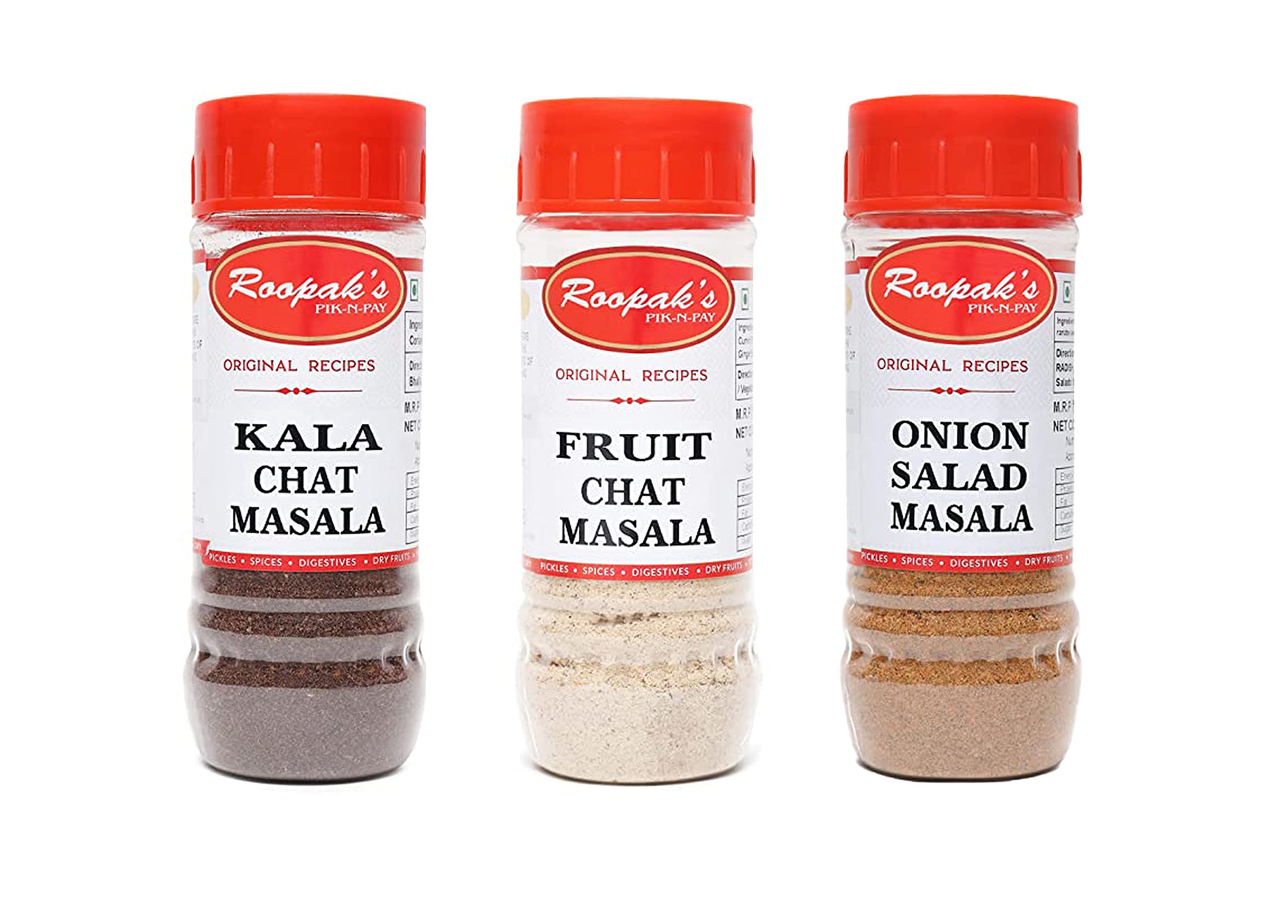 ROOPAKS PIK-N-PAY Roopaks-Combo Pack Of Kala Chat Masala + Fruit Chat Masala + Onion Salad Masala(Pack Of 3,100Gm Each) (B0B6RH5DHY) Amazon Price History, Amazon Price Tracker