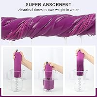 Vista 4 de Toalla de microfibra Rainleaf perfecta para viajes y gimnasio y camping. Secado rápido - Super absorbente - Ultra compacta - Liviana. Adecuada