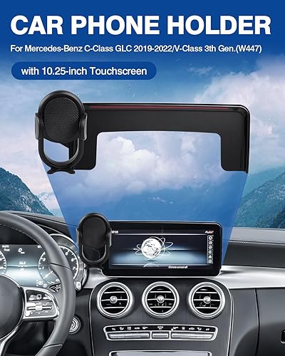 Miniatura 2 de Autorder Soporte de teléfono de coche para Mercedes-Benz Clase C 2019-2022GLC2021 2022, accesorios de clase V, soporte de teléfono con pantalla de