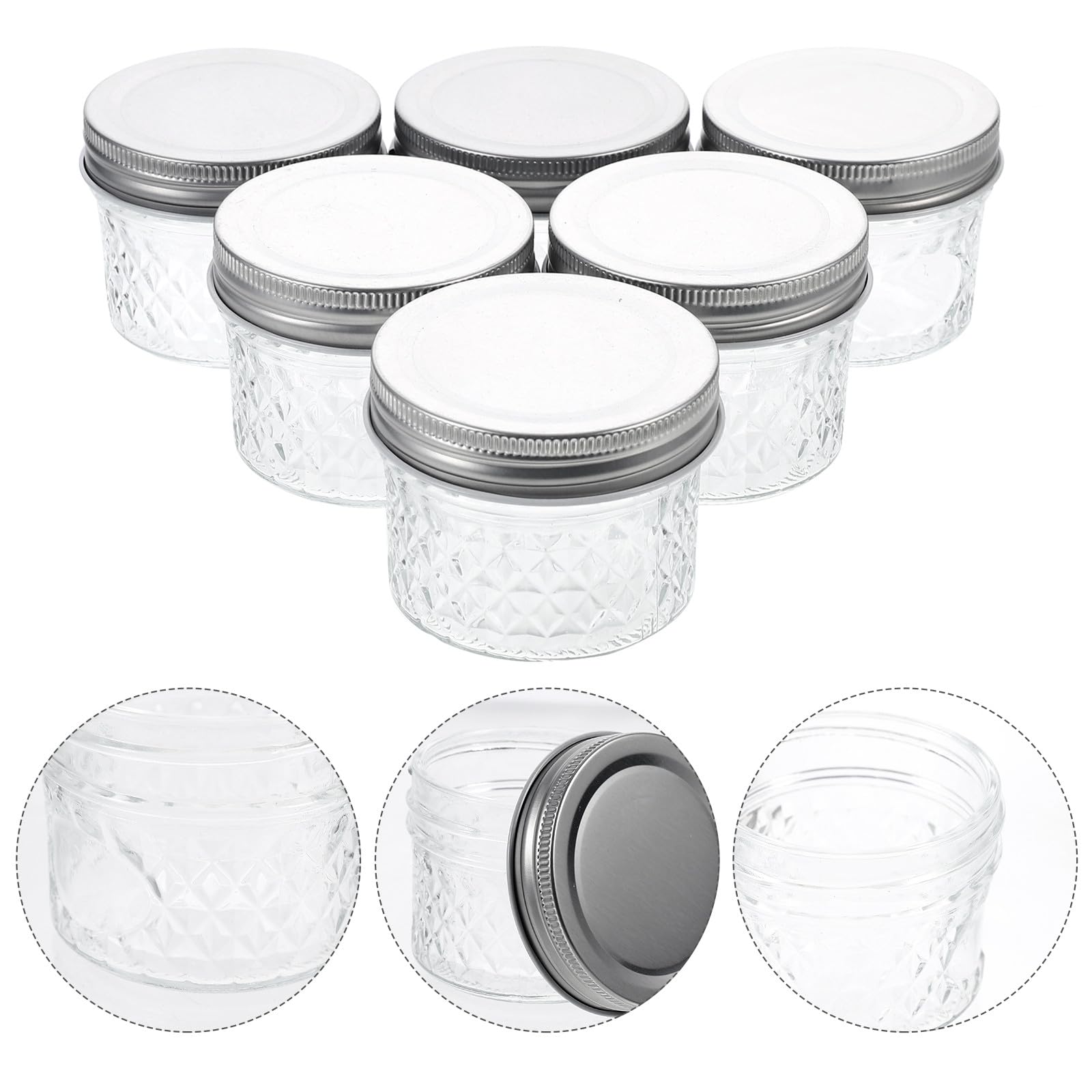 Glas Transparente Marmeladengläser 100ml 6 Stück