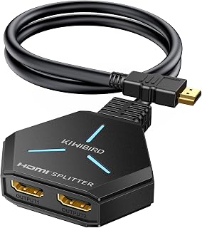 KiWiBiRD HDMI Splitter 2 Monitore Gleichzeitig 4K HDMI Verteiler 1 in 2 Out