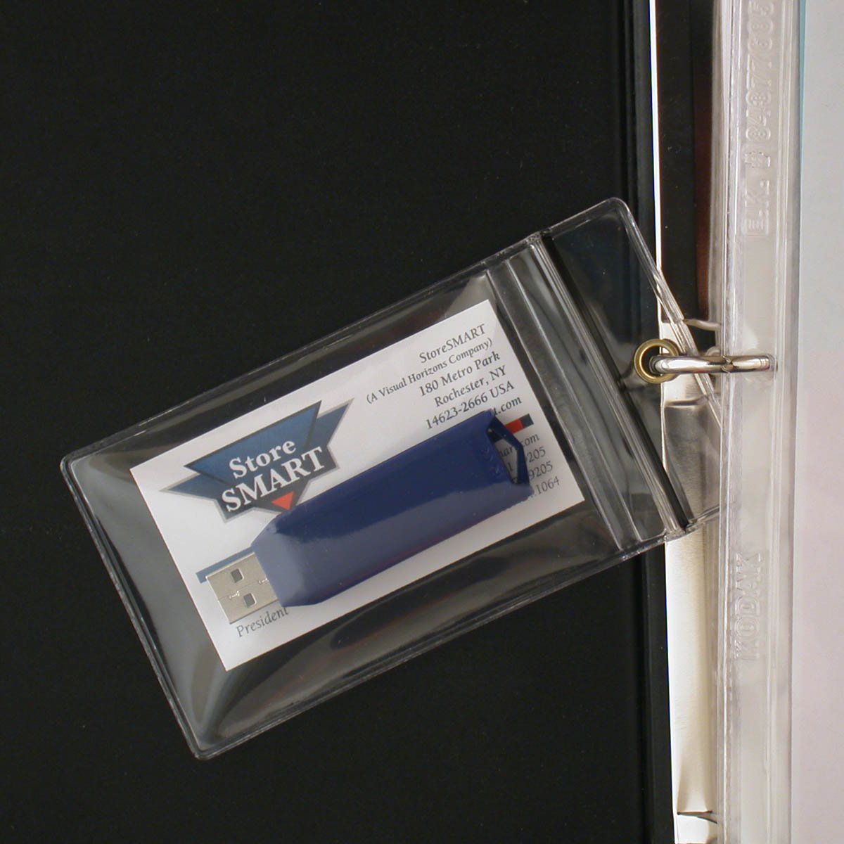 StoreSMART unidad flash USB/tarjeta de memoria y tarjetas de visita, 5 unidades – Zip-top y colgar agujero – abierto lado corto (r3578zips-flash-5)