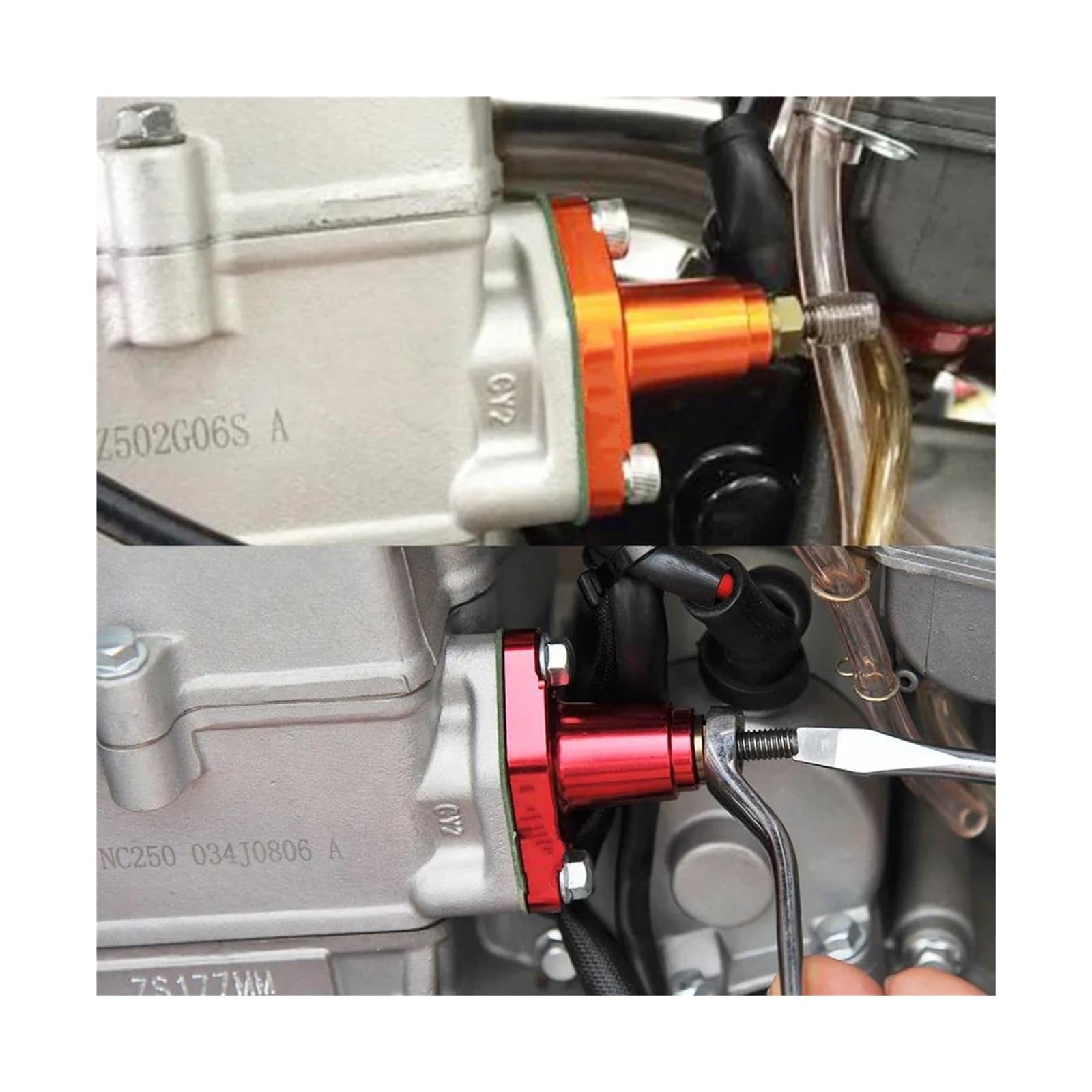 Tendicatena Universale per Moto Per MOTOLAND WRX 250 300 450 NC Accessori per motociclette Regolatore tendicatena distribuzione camme moto(Red)