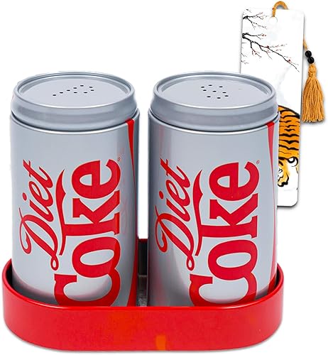 Juego de salero y pimentero Diet Coke - Juego de accesorios de cocina Diet Coke Set de coleccionista más marcador Diet Coke Collectibles