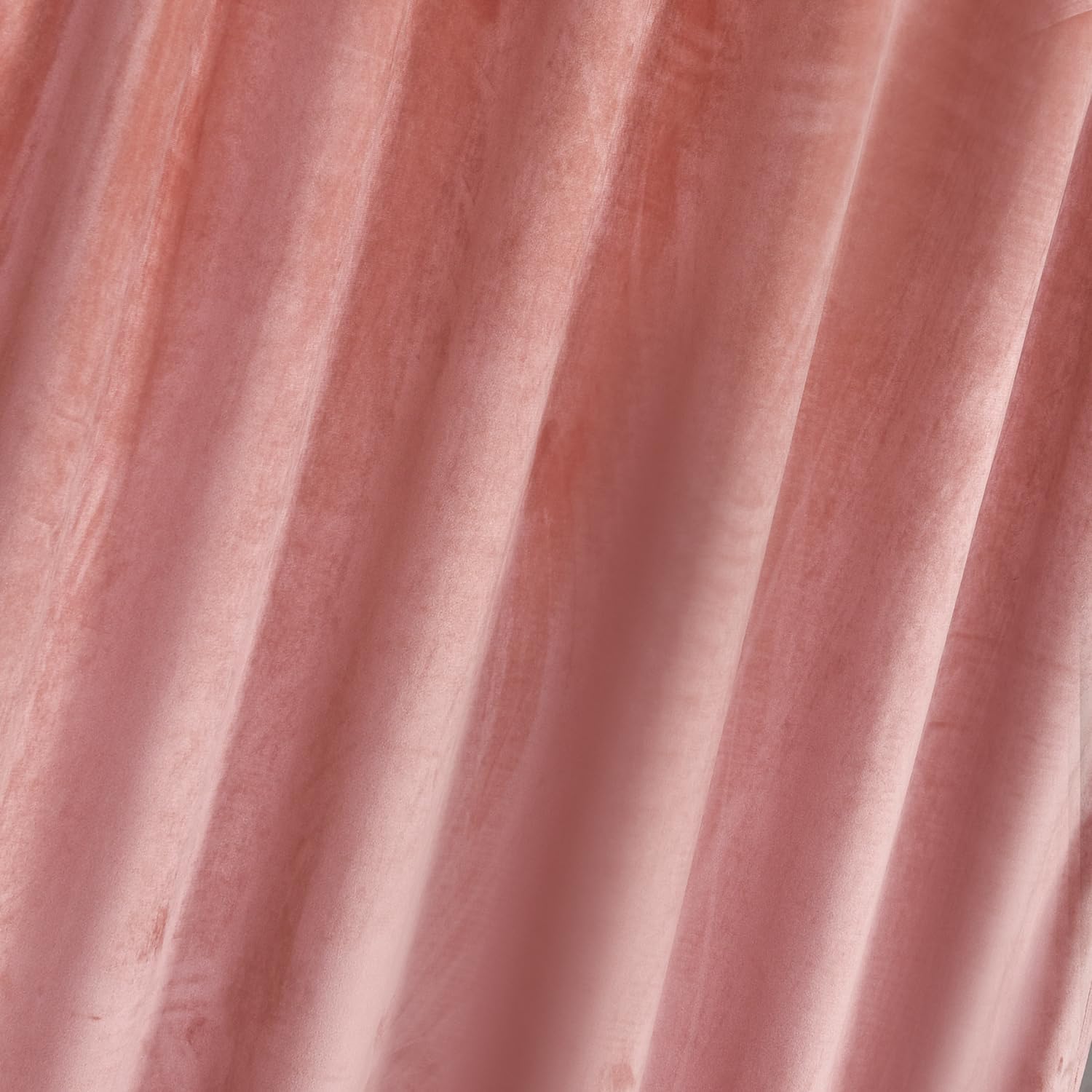 Velvet Tie Top Room Curtain Set- Girls Pink Bow Tie Design Drapes for Living Room/Bedroom W52 x L84-inch, 2 Panels