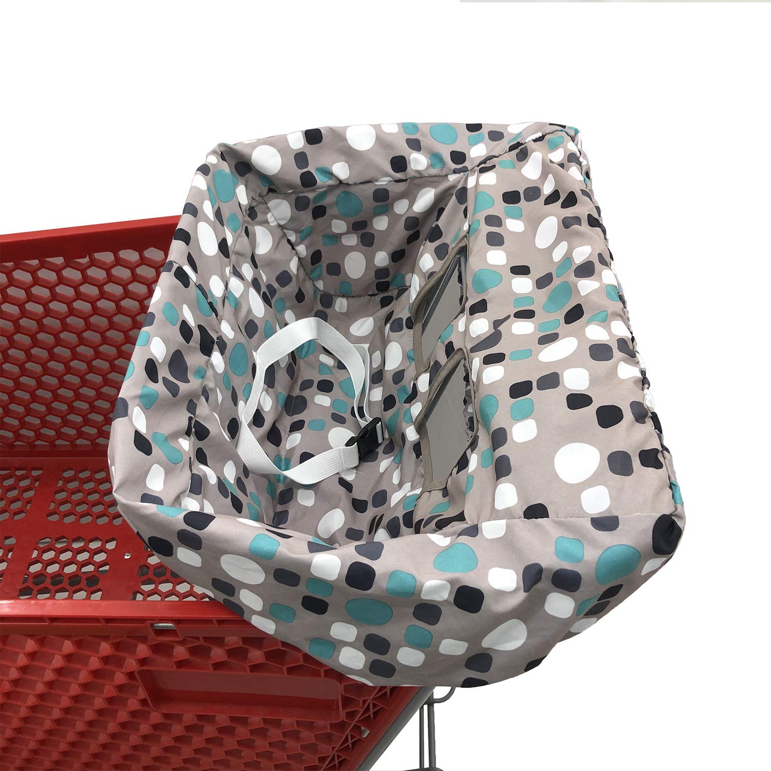 Pozico Shopping Cart Cover for Baby or Toddler/2-in-1 High Chair Cover/Machine Washable/Portable with Free Carry Bag(Easy Version, Bluepoint) : Baby