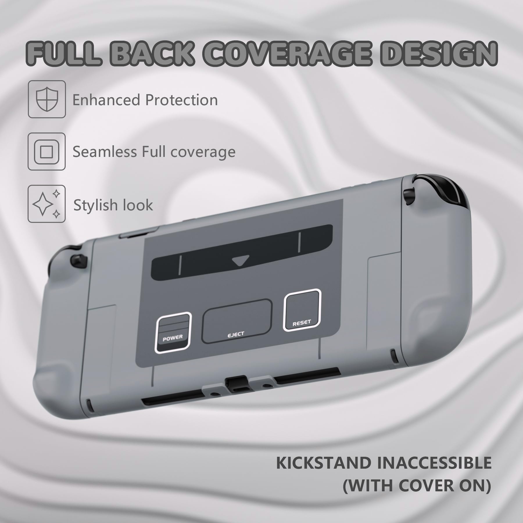 PlayVital Funda Protectora para Nintendo Switch 2 (2025) - Carcasa Rígida Dockable con Soporte Plegable y Tapas para Joysticks, Protector para Switch 2 - Color Sólido Serie (Clásico SNES)
