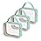 Wedama TSA Approved Toiletry Bag, 3 Pack Clear Makeup Bags with Handles, Quart Size PVC Clear Cosmetic Bags for Women and Men, Carry on Airport Airline Compliant Bag, Cyan Green