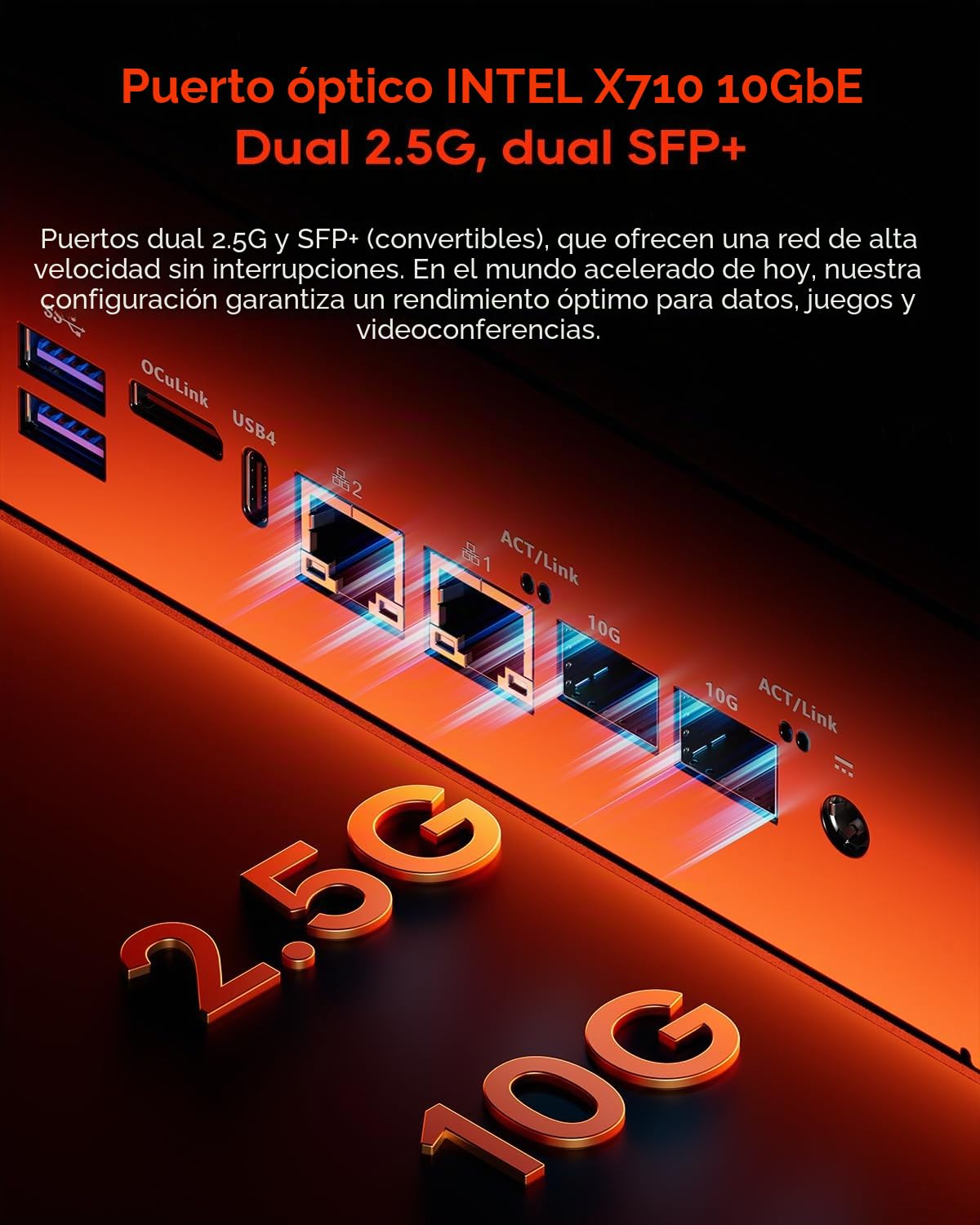 AOOSTAR WTR MAX Mini PC NAS de Escritorio de 11 bahías, Servidor NAS Ryzen 7 PRO 8845HS Sin RAM Sin SSD, 6*2.5"/3.5" SATA HDD, 5*Ranuras M.2 NVMe, 2*10GbE, 2*2.5GbE, Almacenamiento conectado en red