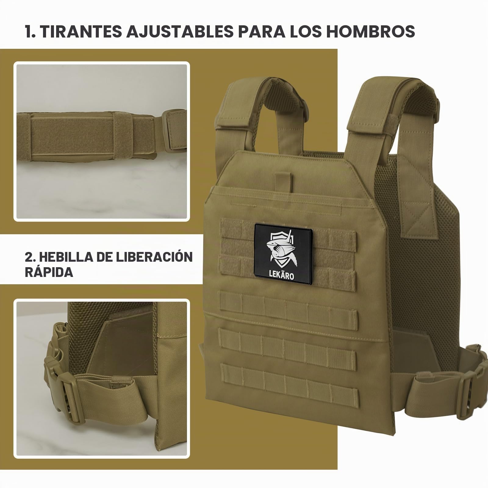 Chaleco con peso ajustable, chalecos de peso táctico para hombres y mujeres, chaleco de peso corporal para entrenamiento de fuerza y resistencia, fitness, correr, WODs (placas de chaleco de peso no