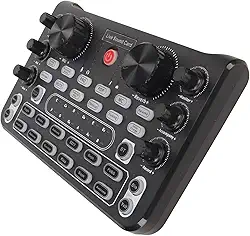 Estink Placa de Som Ao Mesa de Mixagem de Som Mixer Com 8 Efeitos Sonoros 16 Redução de Ruído Ambiente para Karaokê Transmissão DJ Podcast