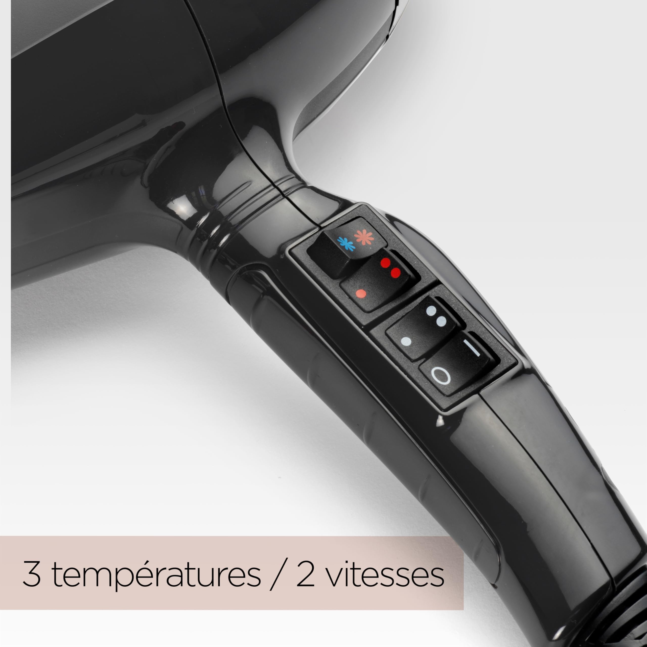 BaByliss Sèche-cheveux Air Pro 2200W Professionnel AC Ionique Anti-Frisottis Noir