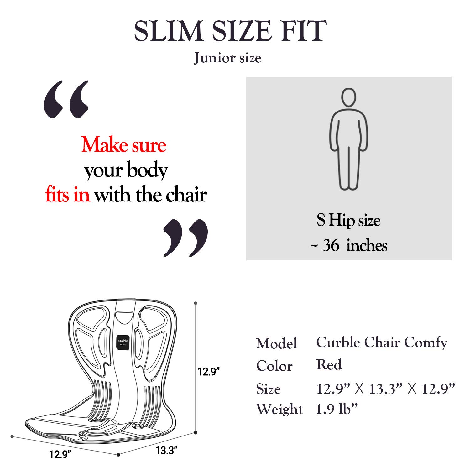 Buу 1 gеt 1 Curble Chair Comfy Fabric Cushions Slim & Small Size fit (13 X 13 X 13.4), Lumbar Support for Lower Back Pain - Red Amаzоn Crаzу 🔥 Dеаlѕ Curble Chair Comfy Fabric Cushions Slim & Small Size fit (13 X 13 X 13.4), Lumbar Support for Lower Back Pain - Red