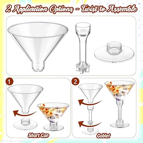 Miniatura 7 de Rtteri 36 piezas de decoración de fiesta de cumpleaños Espresso Martini de 5 onzas de plástico a Tini Bit mayores, suministros de fiesta con cinta,