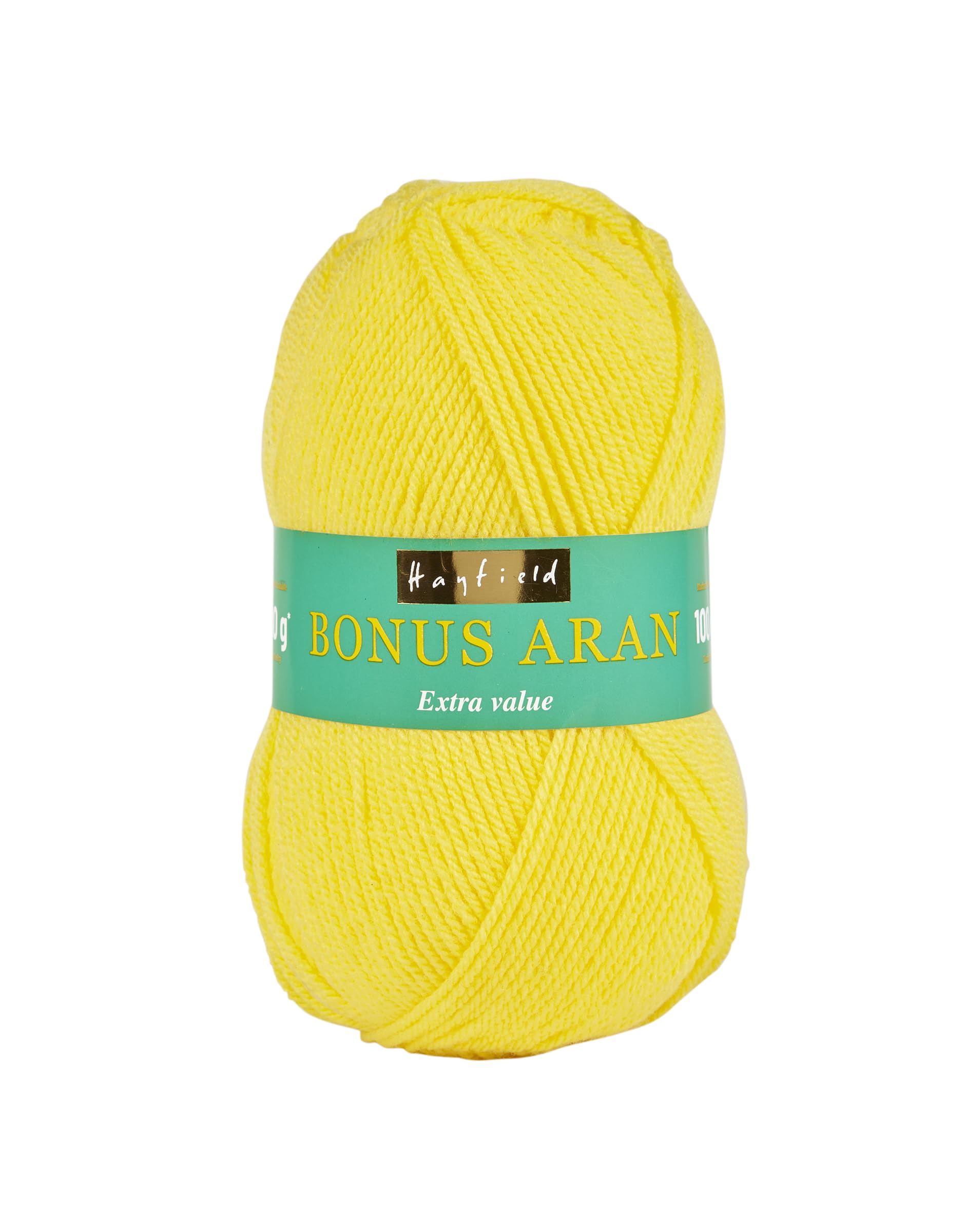 Sirdar Hayfield Bonus Aran Yarn, Bright Lemon (819), 100g