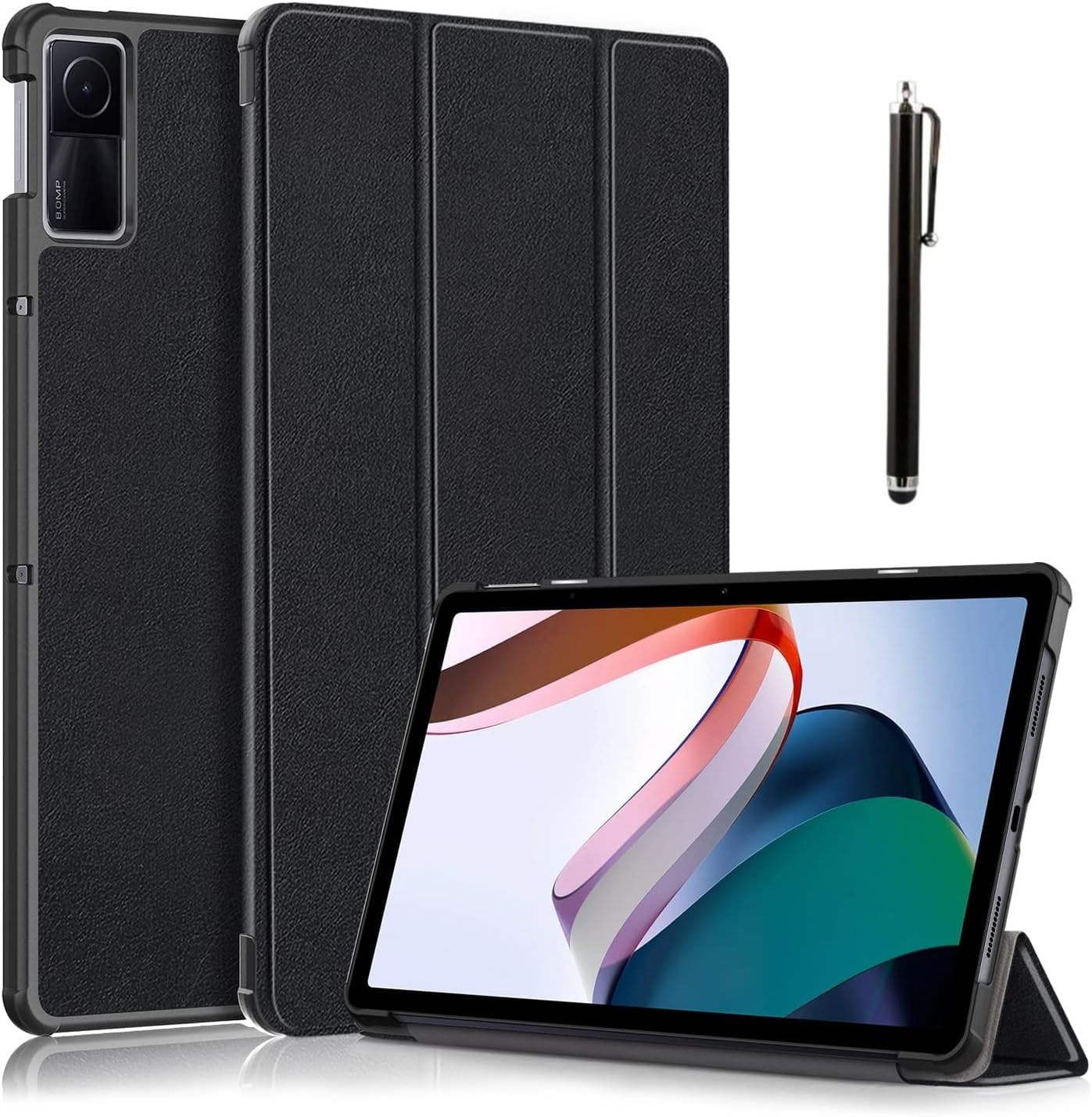 M.G.R.J® Smart Trifold Hard Shell Flip Case Cover for Redmi Pad 10.6" Tablet (Auto Sleep/Wake|Magnetic Closure|Stylus Pen) (Black) (B0CLH3H157) Amazon Price History, Amazon Price Tracker