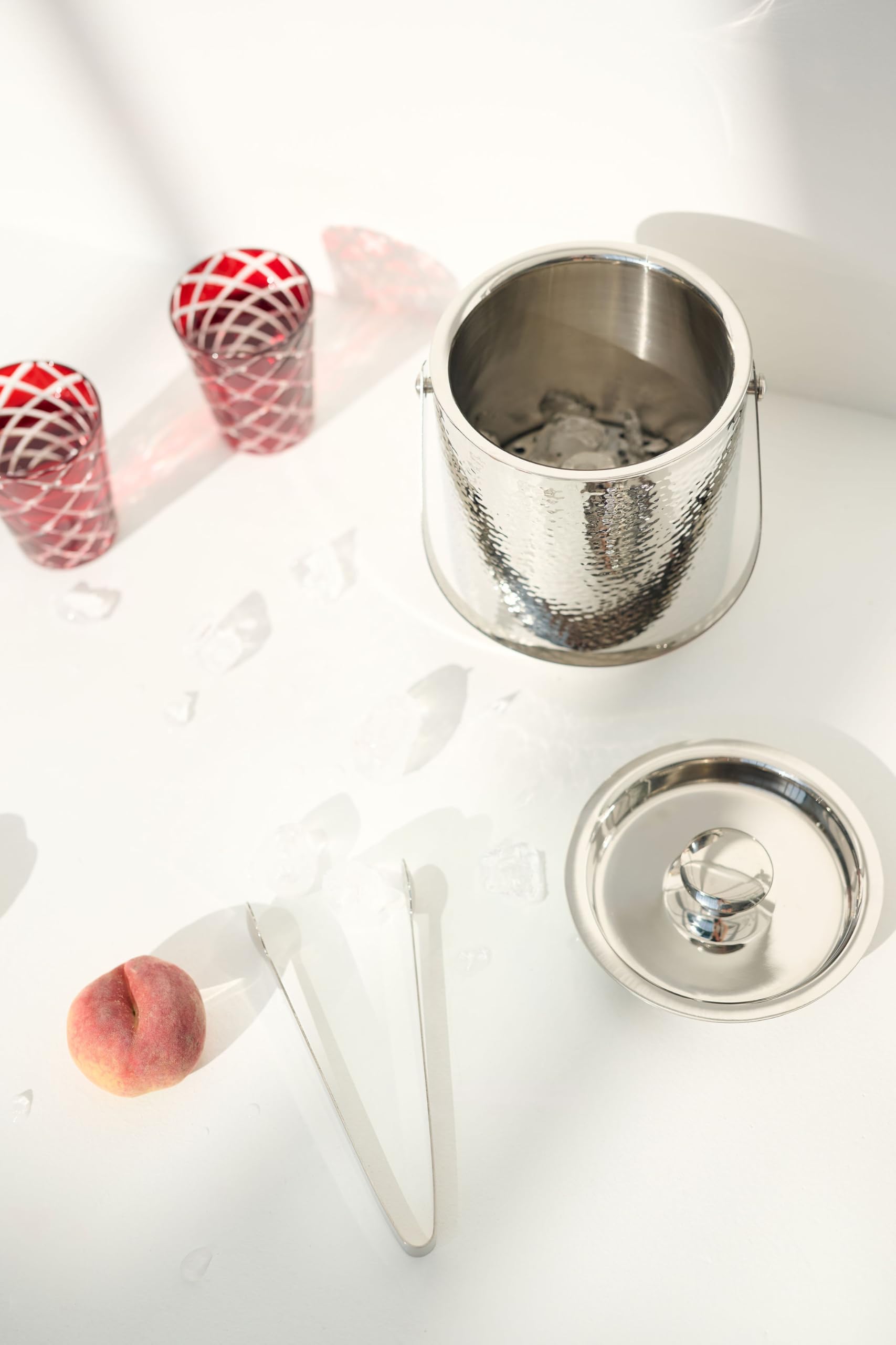 EDZARD Lot de 6 Verres en Cristal Dio, Rouge, Verre taillé à la Main, Hauteur 10 cm, capacité 0,23 l