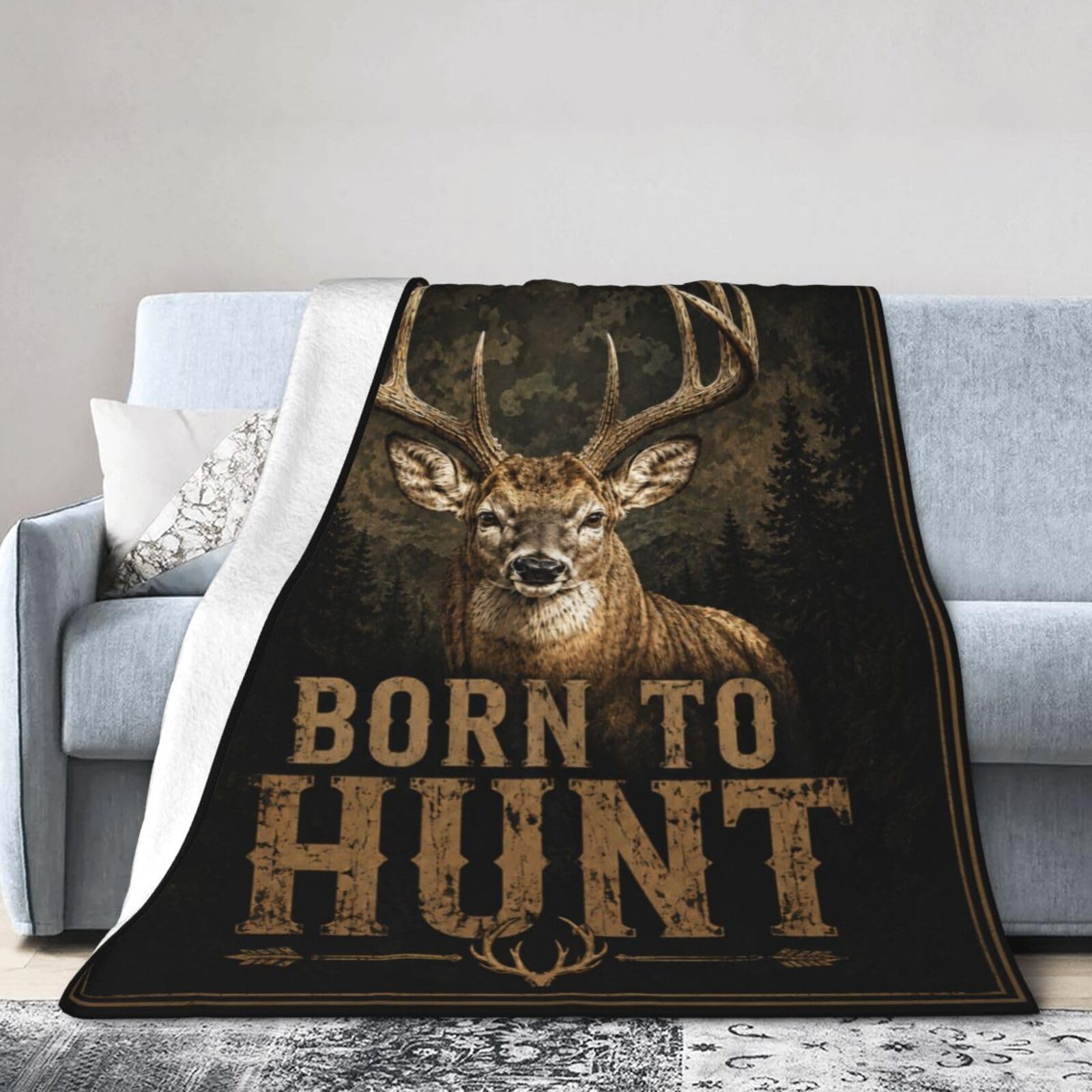 Dynova Born To Hunt Throw Blanket 50"X40"