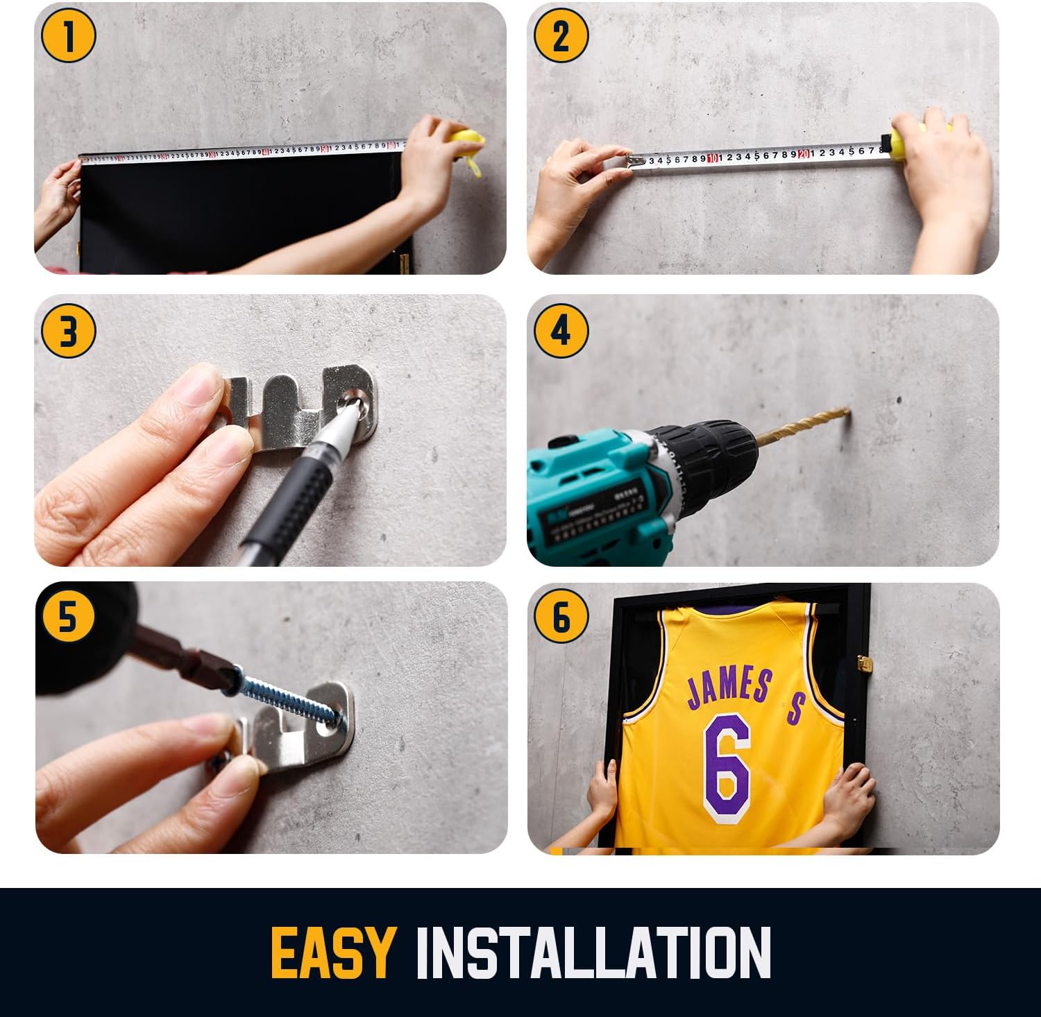 Jersey Frame Display Case ,Jersey Shadow Box with 98% UV Protective Acrylic Door for Football,Basketball,Baseball Sports Jersey (Black, 1 Pack) - Image 7