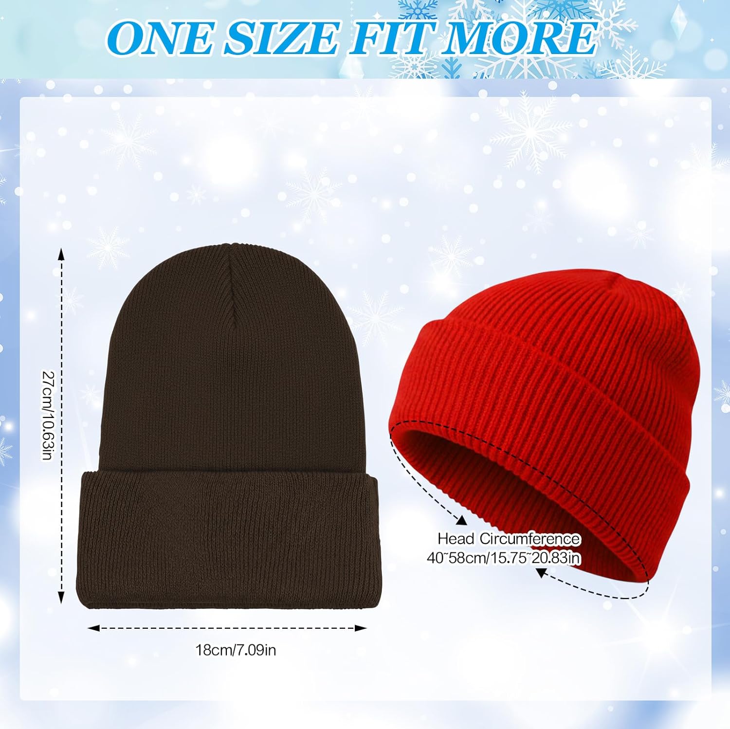 Xtinmee 100 Pcs Kids Winter Beanie and Gloves Bulk Warm Knit Hat Stretchy Full Fingers Gloves Pack Unisex Cold Weather Set - Image 4