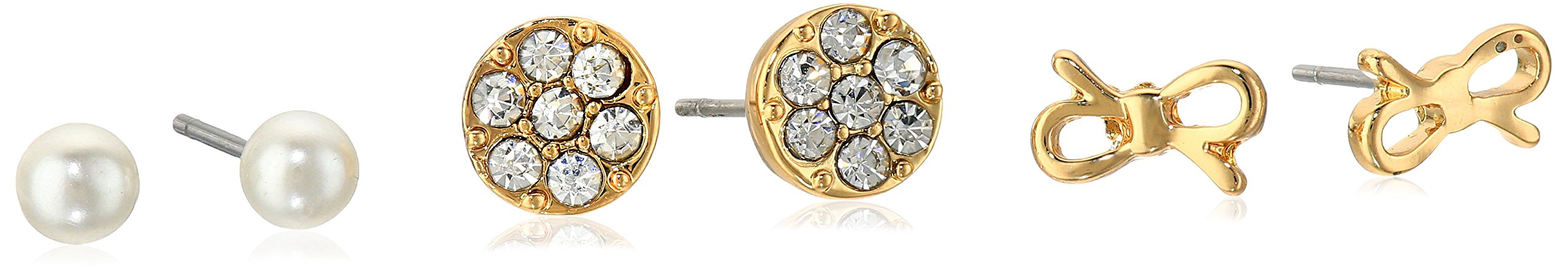 Lonna & Lilly"Classics" Gold-Tone/Crystal Trio Earrings