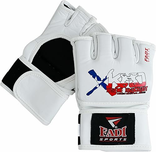 Guantes Extreme Knockout MMA Guantes de piel de vaca con palma abierta para hombres y mujeres, artes marciales, kickboxing, muay thai, boxeo,