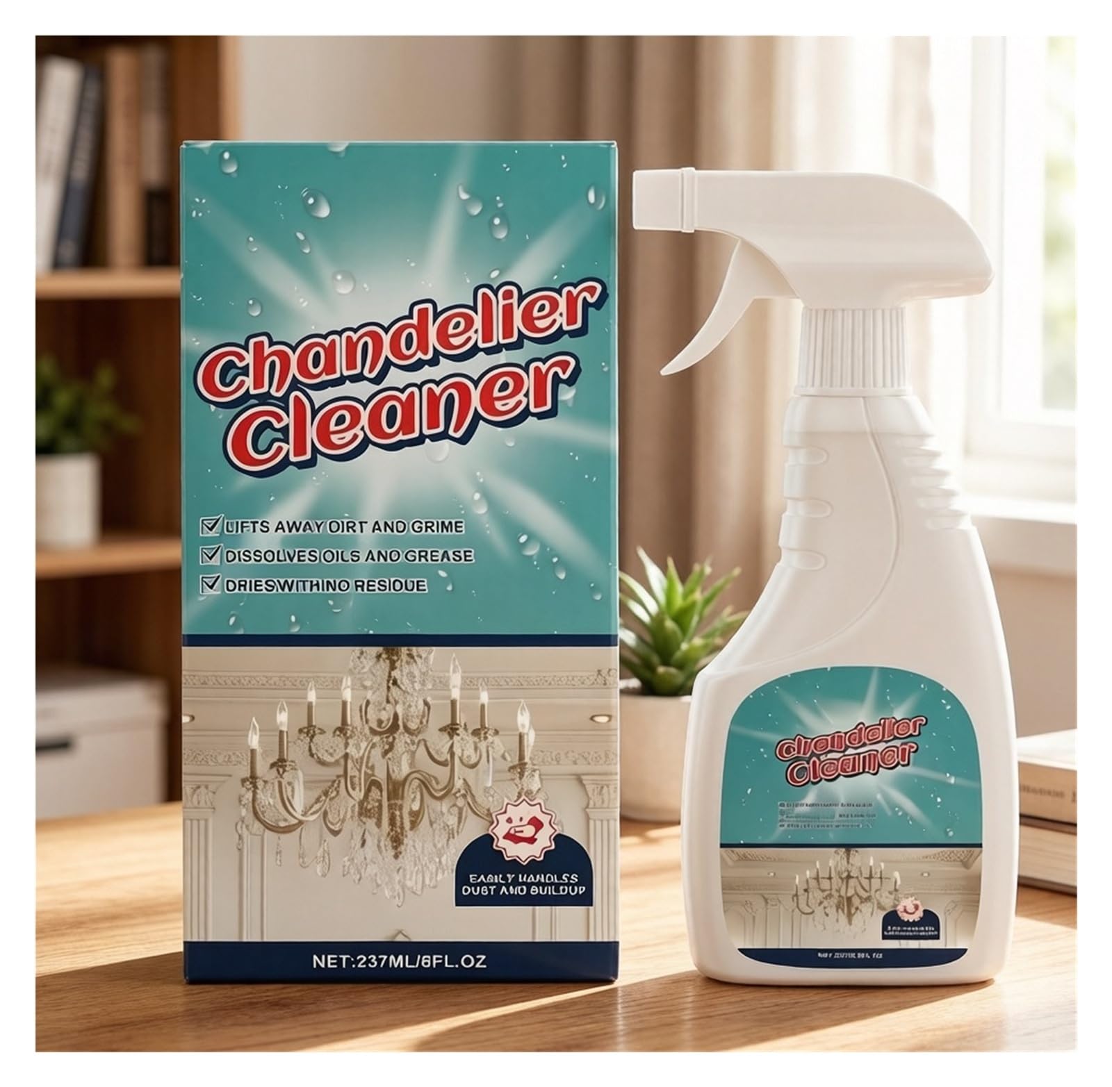 Limpiador De Araña 237 Ml | For eliminar el polvo de vidrio y cortinas de cristal.(3pcs)