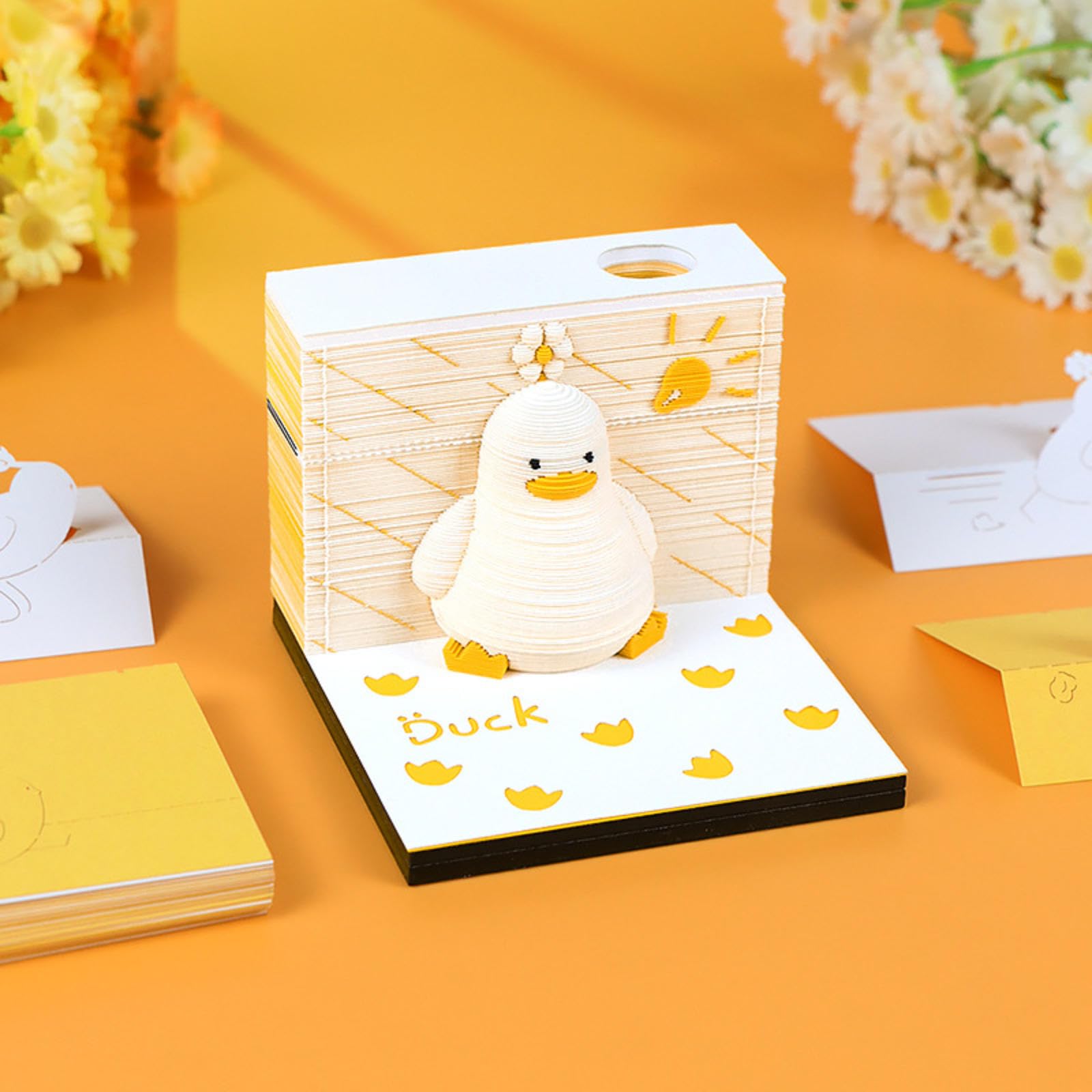 Bloc de notas 3D, bloc de notas 3D, notas adhesivas 3D, bloc de notas artísticas para tallar papel 3D, bloc de notas de arte extraíble, exquisita obra de arte creativa de escultura de papel, para