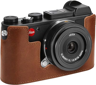 MegaGear MG1458 Ever Ready Genuine Leather Camera Half Case Compatible with Leica CL - Brown