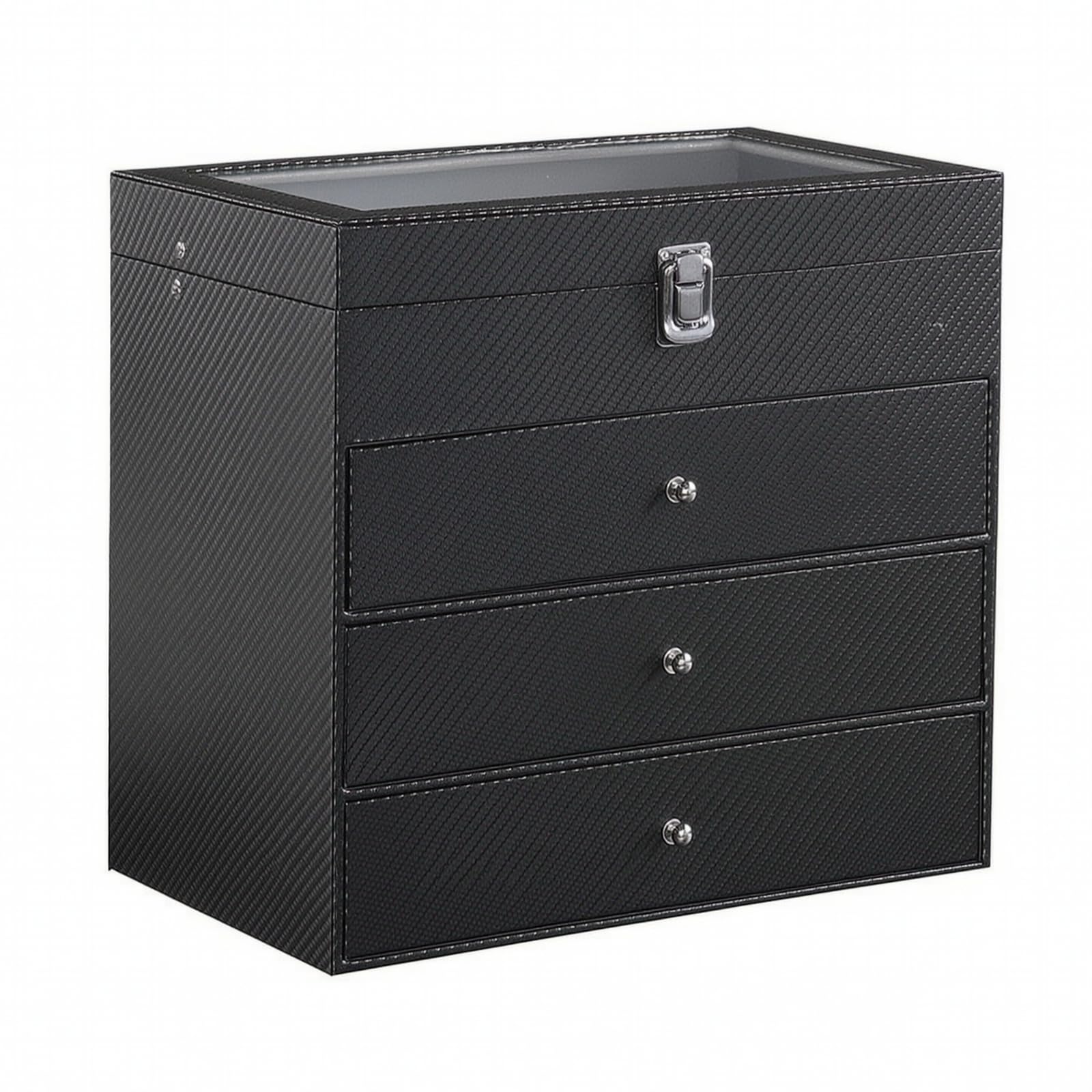 Staubdicht Brillenaufbewahrung mit 24 | Brillen-Organizer mit Schubladen, elegant, Aufbewahrungsbox, für Kommode, Schreibtisch, Sammler