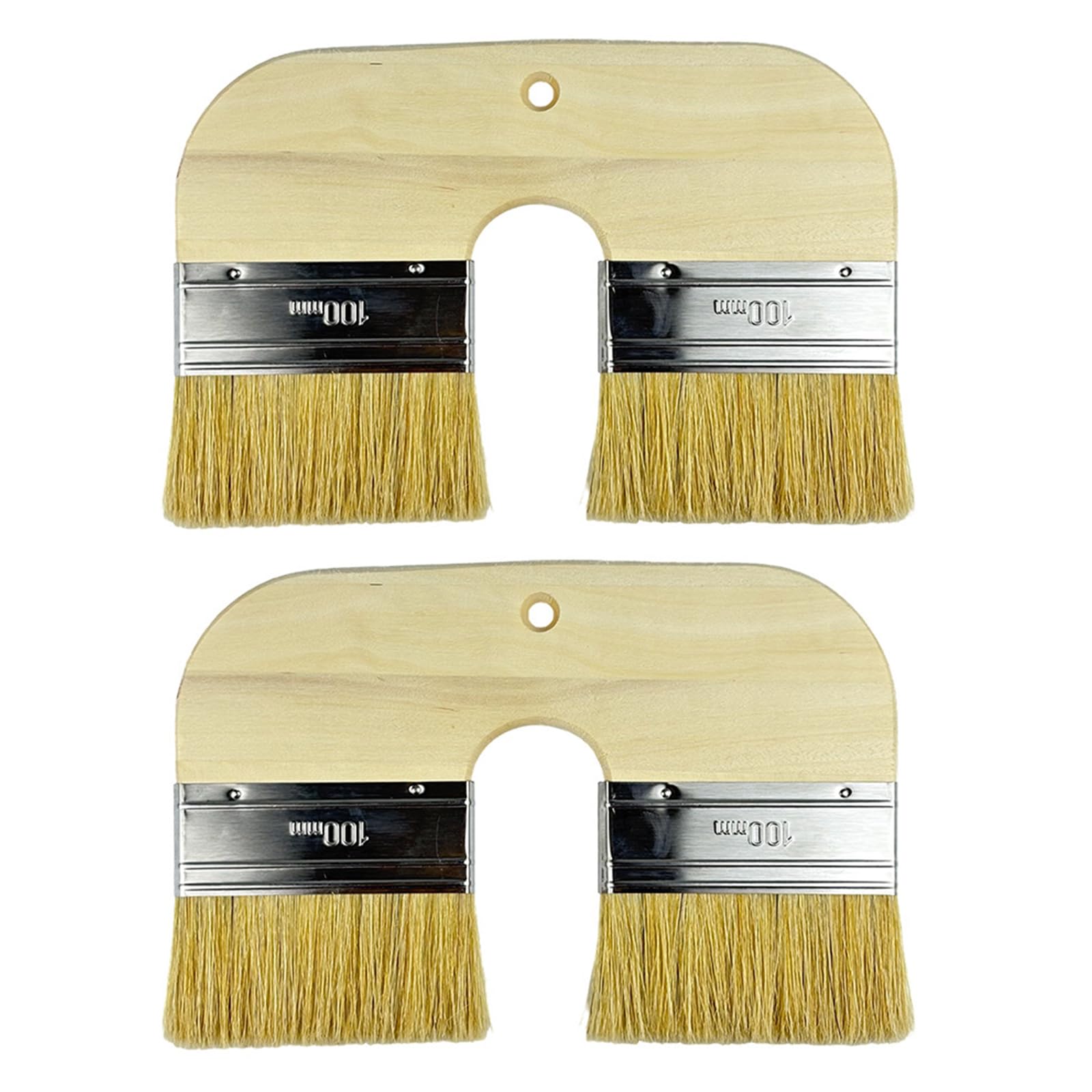 Pincel de pintura de pared, cabeza de cerdas naturales, construcción de madera sostenible para enlucido de cal y durabilidad decorativa, cepillo de cerdas naturales