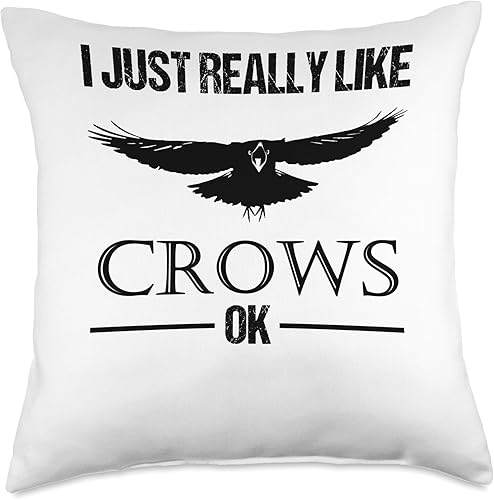 Krähen Raben Vögel Liebhaber Bekleidung Crow Raven Lovers Saying Viking Fans Hugin and Munin - Almohada de 18 x 18 pulgadas, multicolor