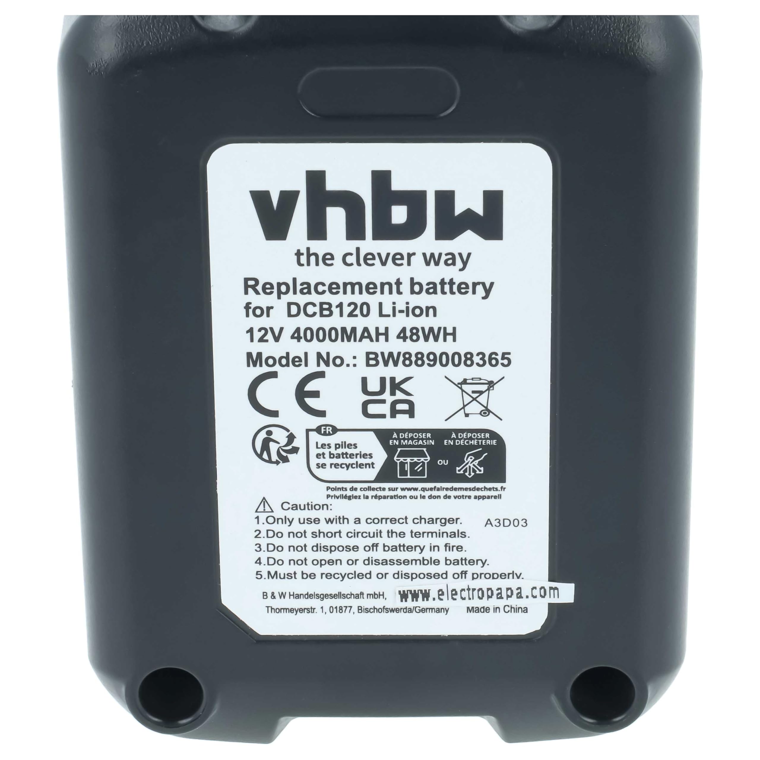 vhbw 3X Batterie Compatible avec Dewalt 12V Max Li-ION
