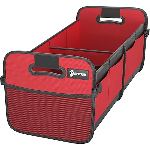 Sposuit Trunk Organizer for Car - 70L Collapsible Car Storage with 11 Pockets & Reinforced Handles, SUV Trunk Organizers for Grocery Cargo