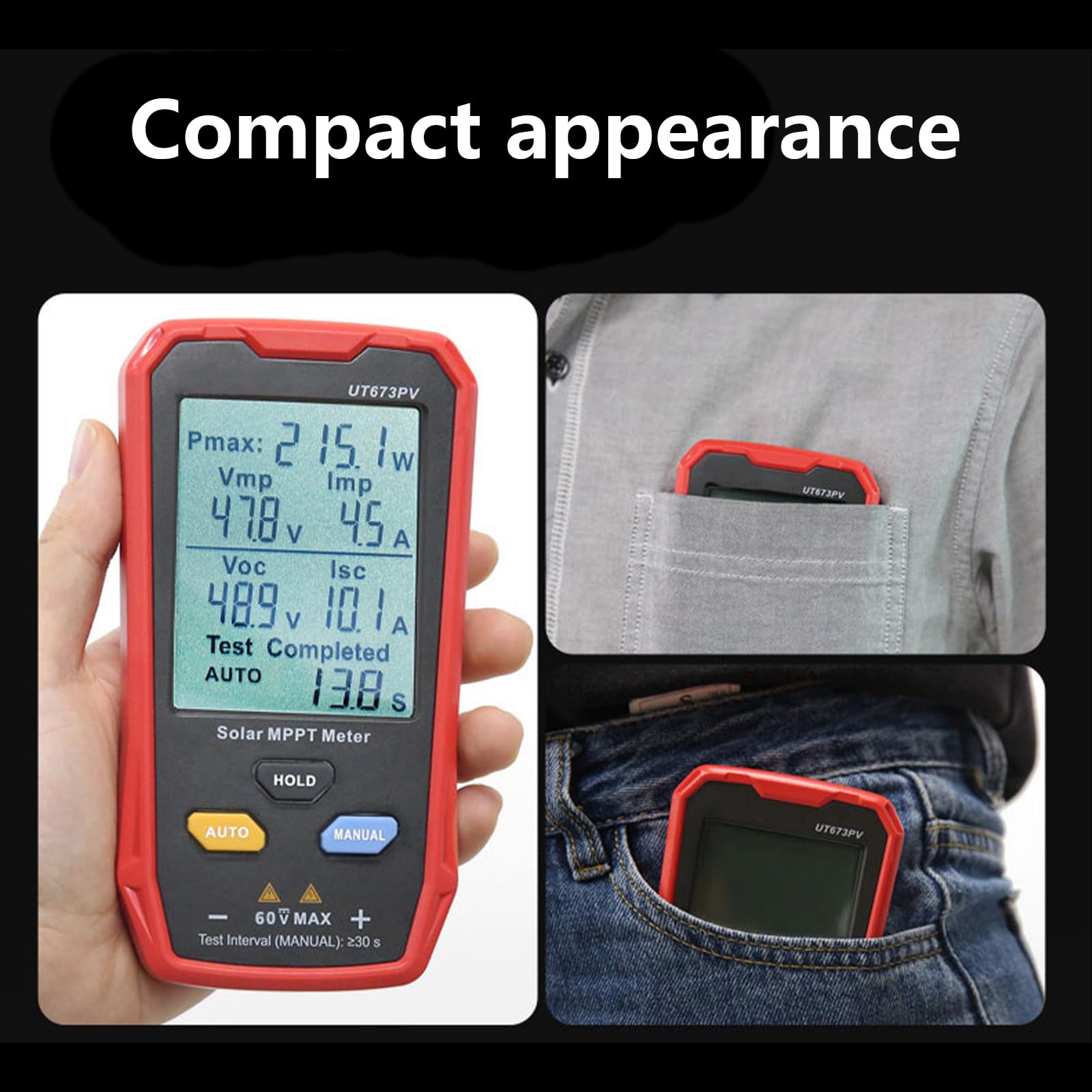 Buyweek MPPT Solarpanel Tester 800W – PV-Multimeter Ohne Batterie Für Schnelle Fehlersuche
