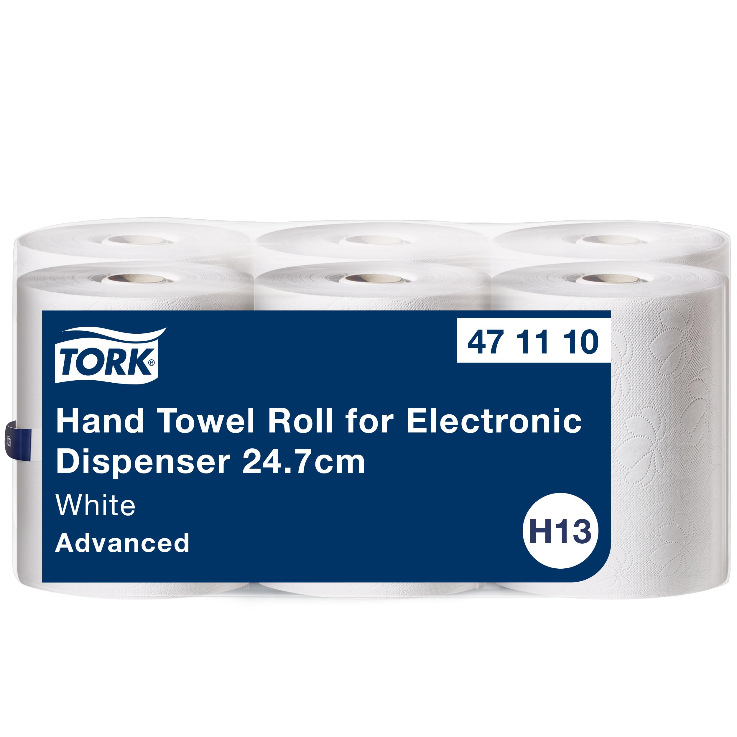 Tork Rouleaux d'essuie-mains blancs H13, 471110 | Advanced, résistants, 6 rouleaux x 143 m