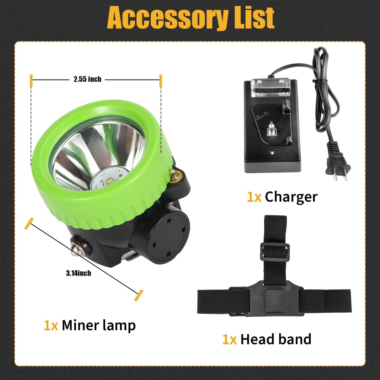 Amazon.com: Yongkist Rechargeable Mining Headlamp with 7 LEDs