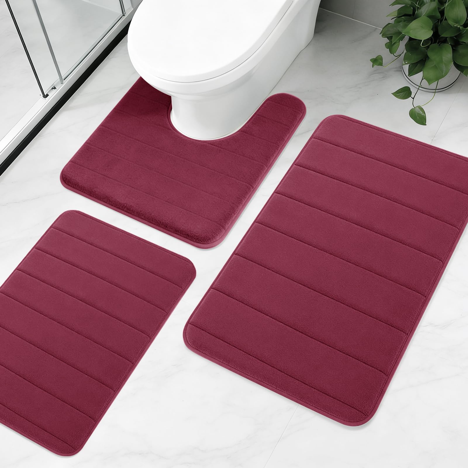 Tapis de bain antidérapant évite les glissades mousse mémoire de forme épais
