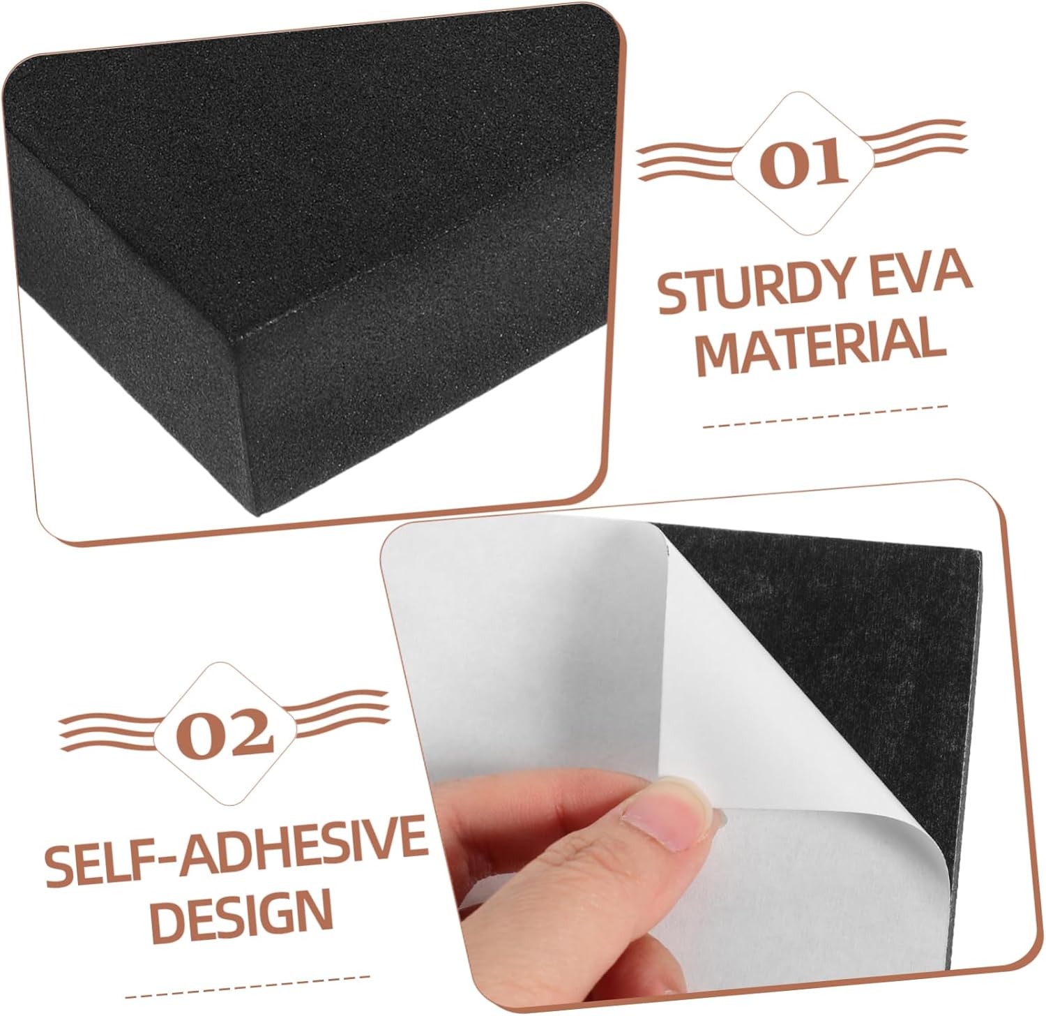 Alipis 40pcs Self-Adhesive Padding Sheets and -reducing Mats for Furniture and Crafts and Easy to Install Padding